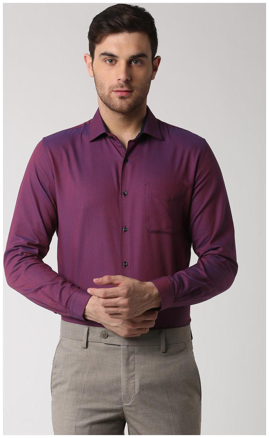 

Peter England Men Slim fit Formal Shirt - Purple