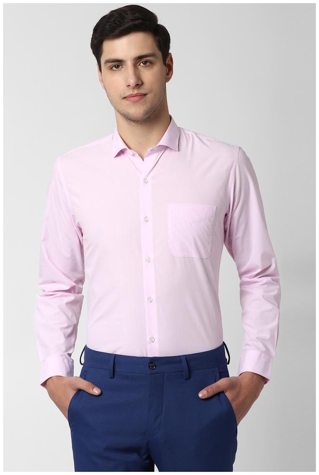

Peter England Men Slim fit Formal Shirt - Pink