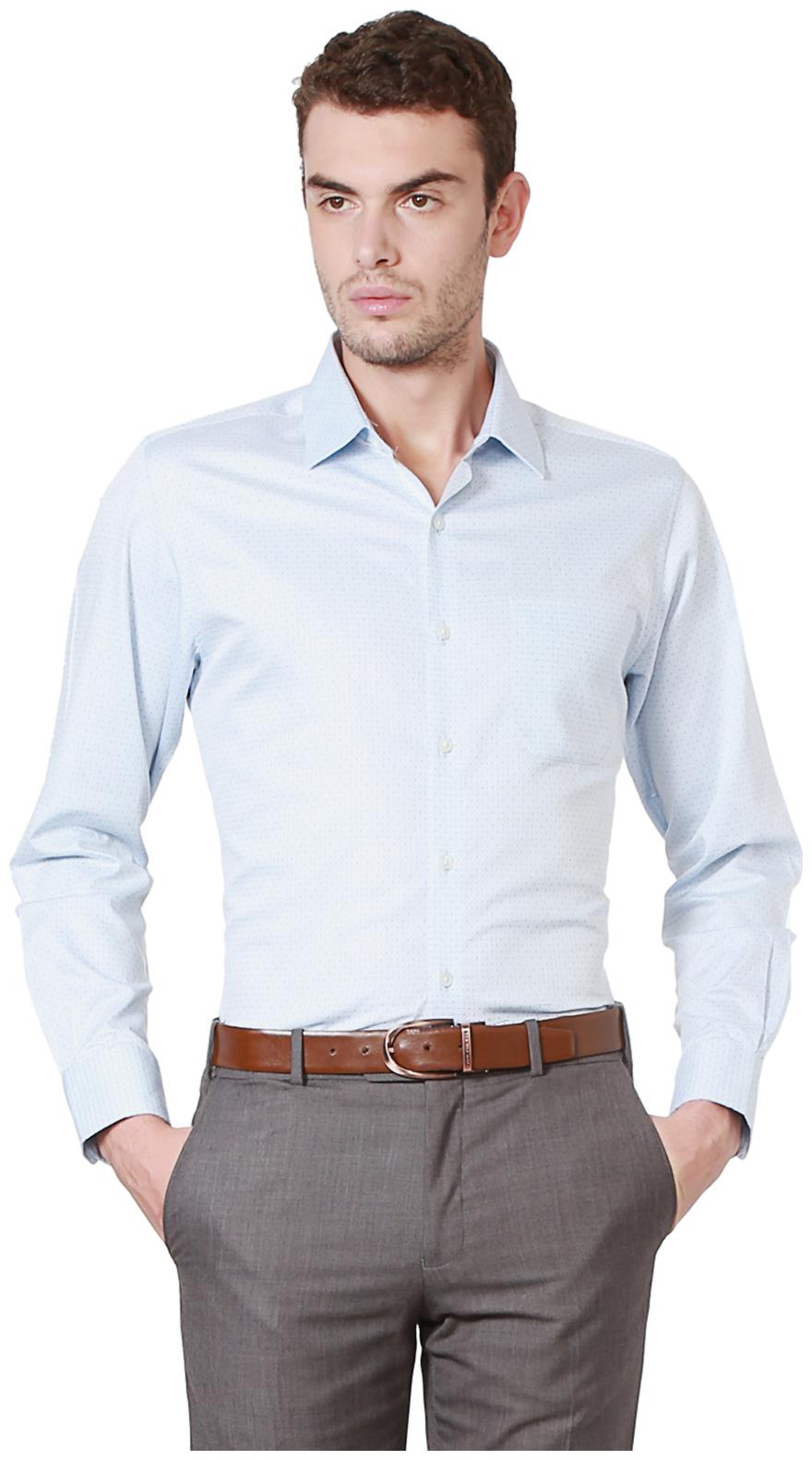 

Peter England Men Slim fit Formal Shirt - Blue