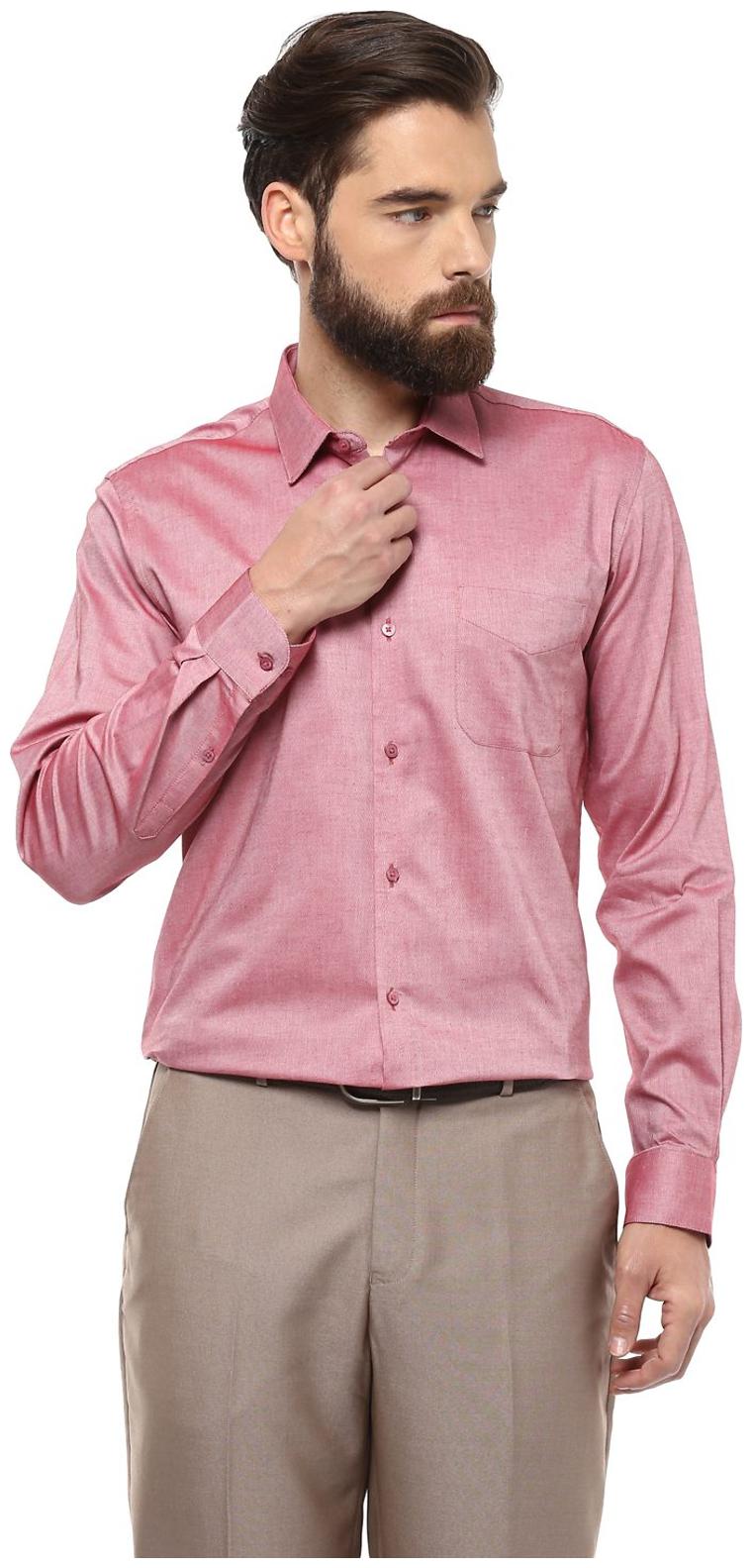

Peter England Men Slim fit Formal Shirt - Red