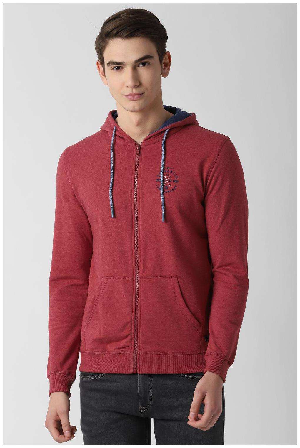 

Peter England Men Maroon Hooded Hoodie