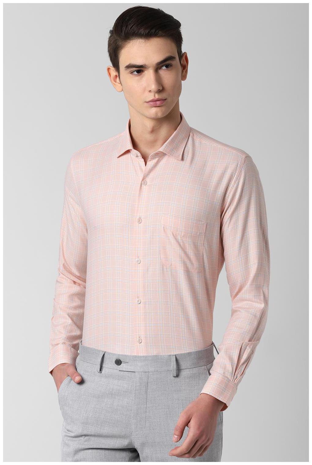 

Peter England Men Regular fit Formal Shirt - Orange