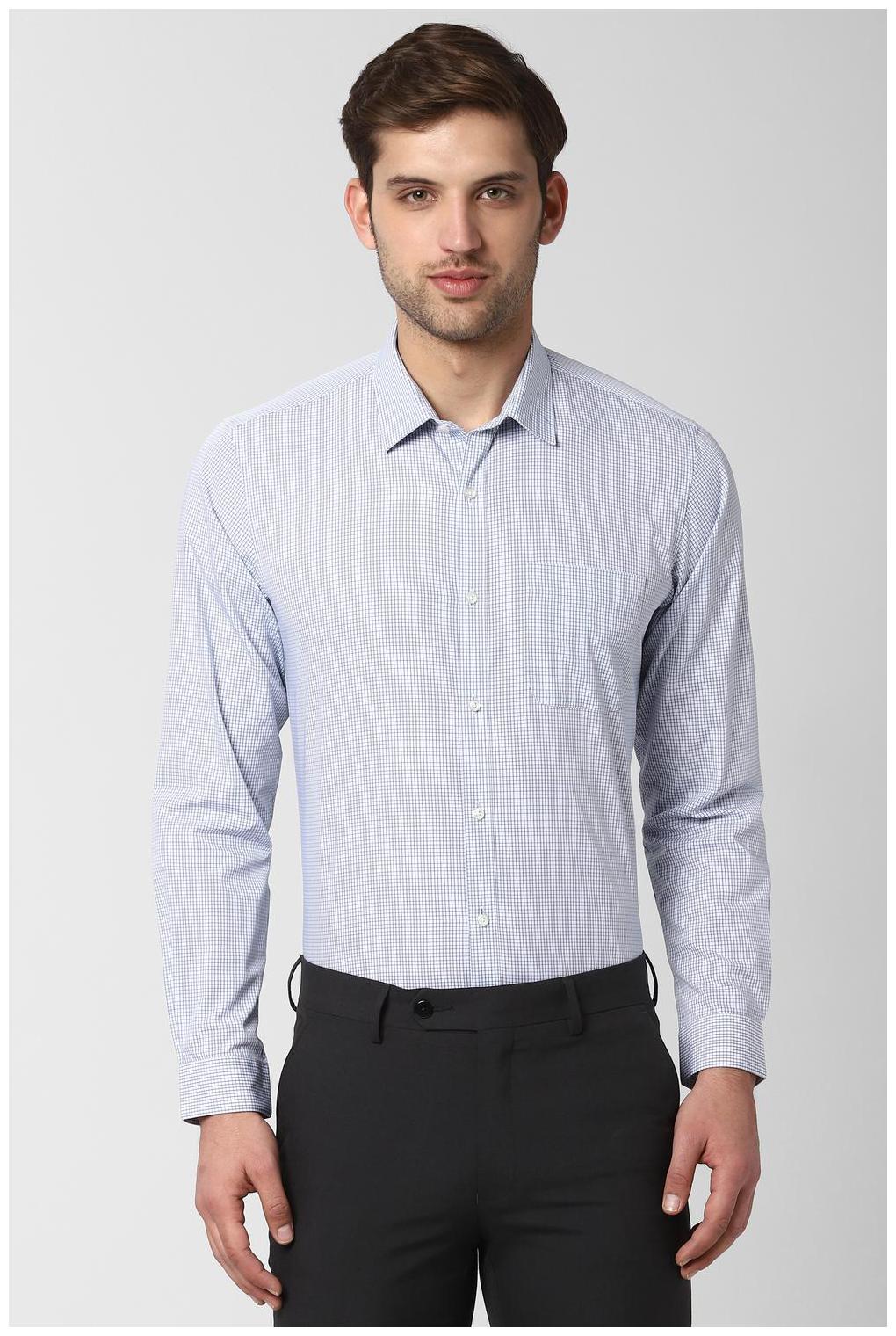 

Peter England Men Slim fit Formal Shirt - Blue