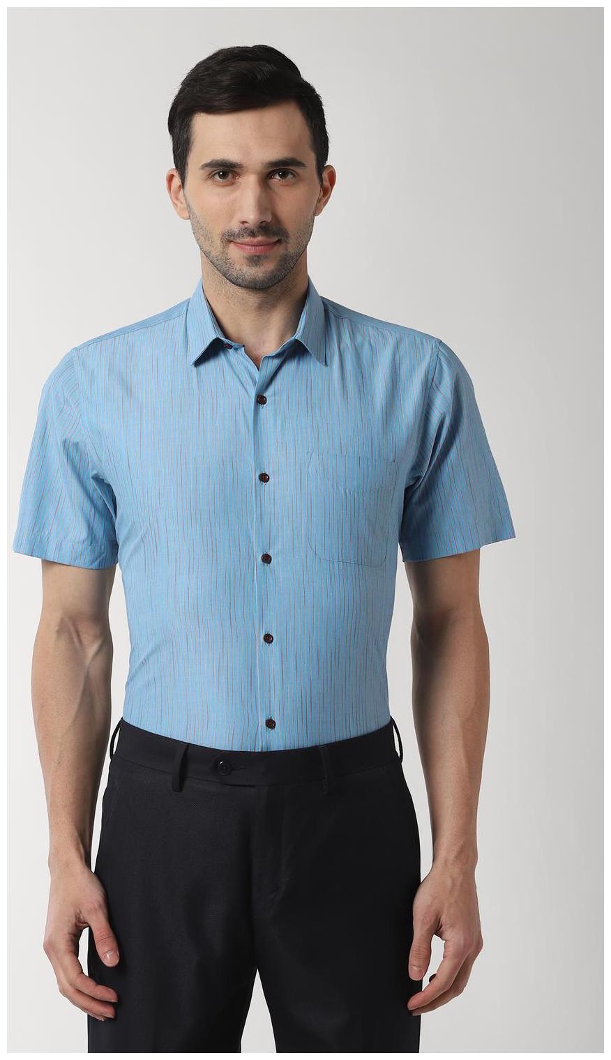 

Peter England Men Regular fit Formal Shirt - Blue