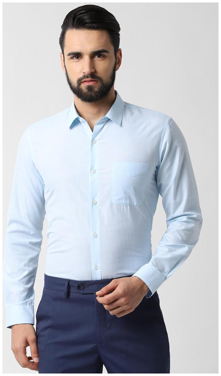 

Peter England Men Slim fit Formal Shirt - Blue