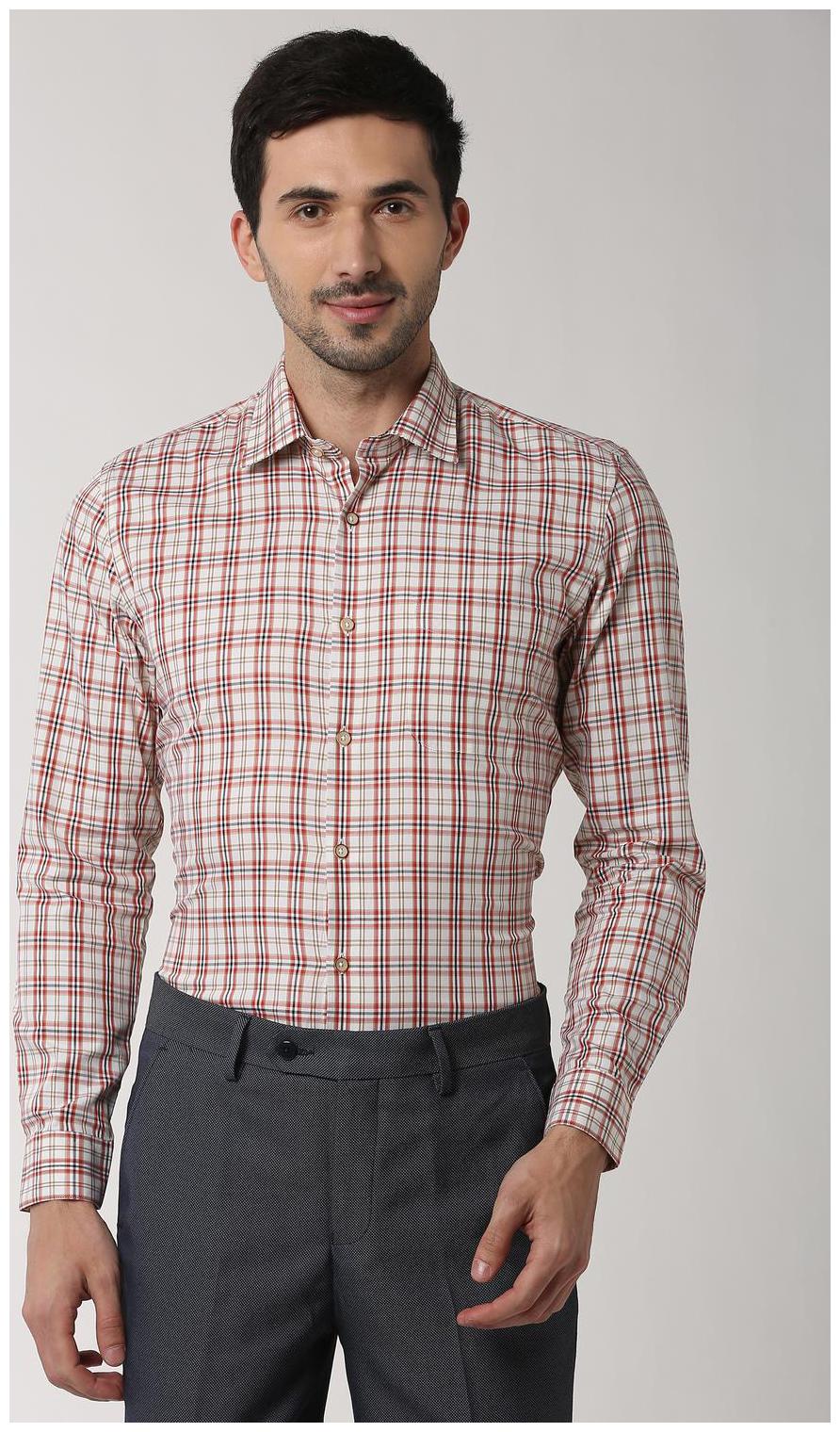 

Peter England Men Slim fit Formal Shirt - Maroon