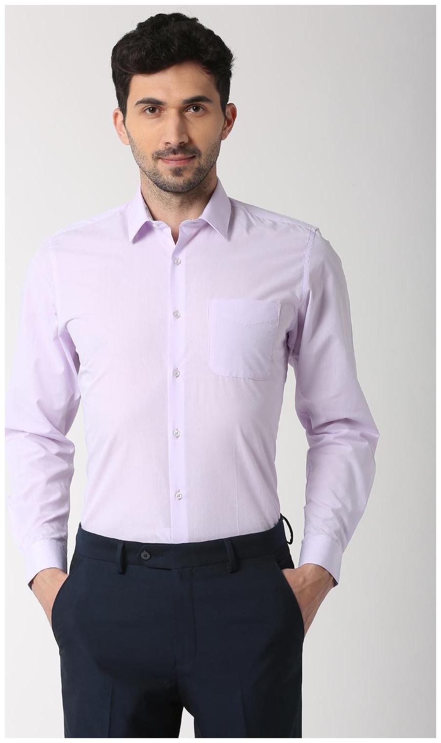 

Peter England Men Slim fit Formal Shirt - Purple