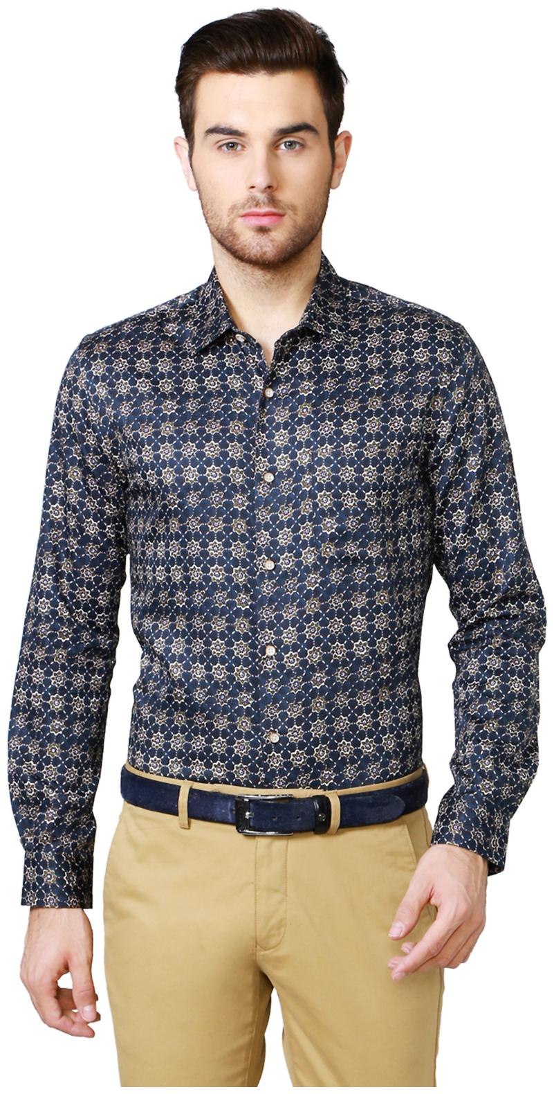 

Peter England Men Slim fit Formal Shirt - Blue
