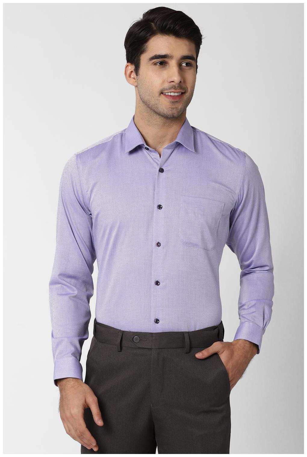 

Peter England Men Regular fit Formal Shirt - Purple