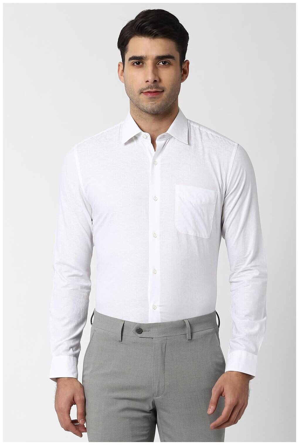 

Peter England Men Slim fit Formal Shirt - White