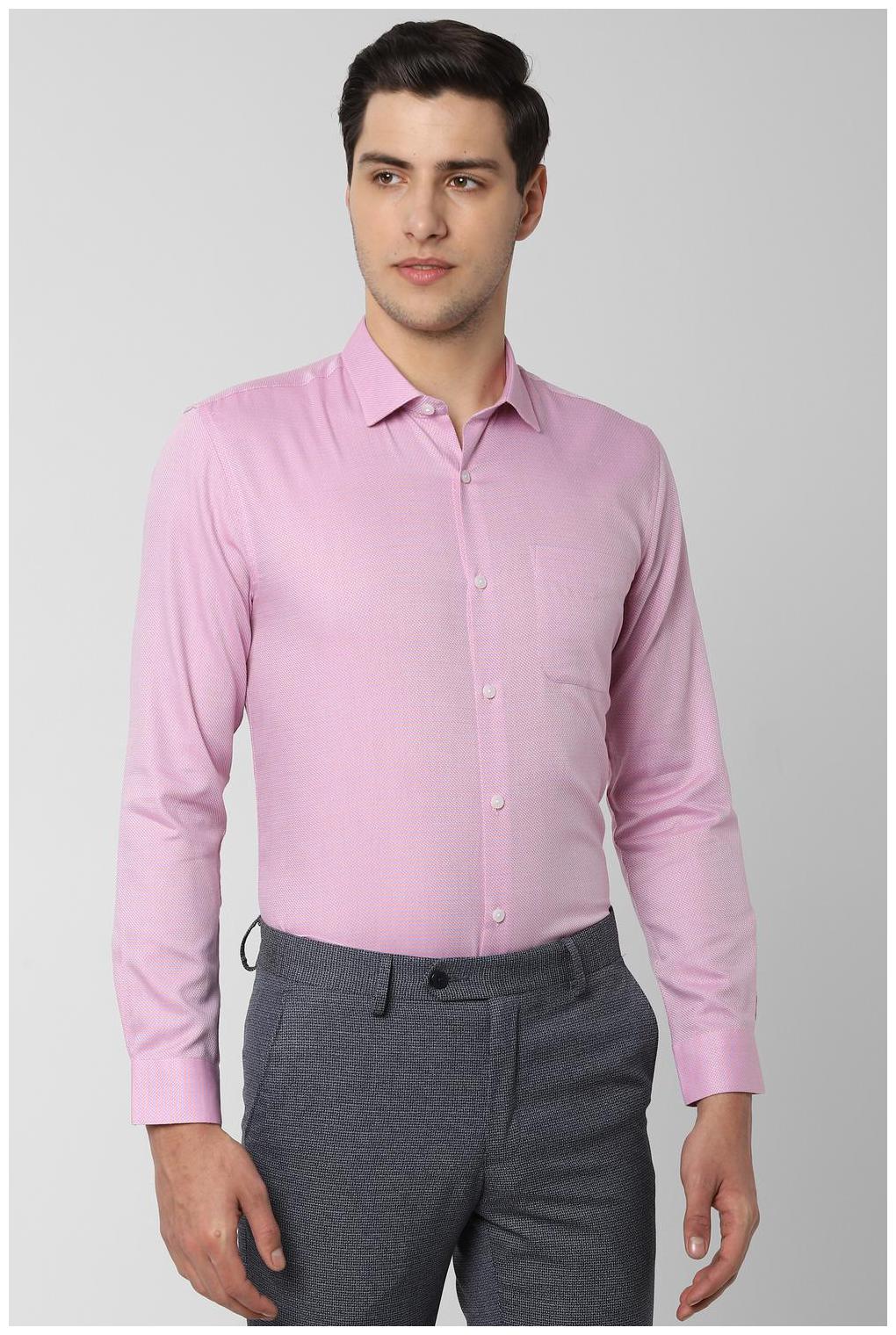 

Peter England Men Slim fit Formal Shirt - Pink