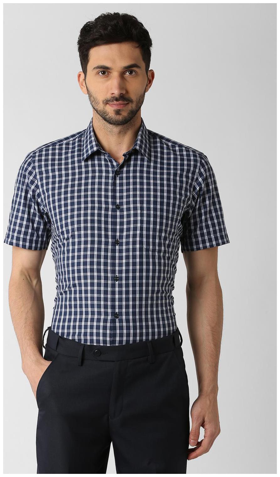 

Peter England Men Slim fit Formal Shirt - Blue