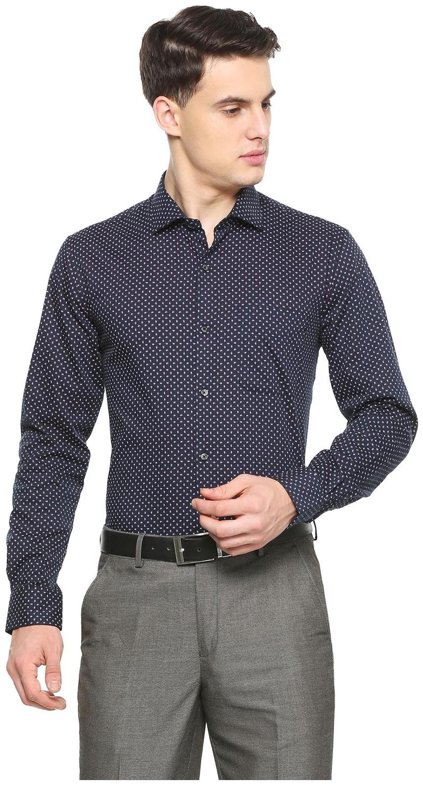 

Peter England Men Slim fit Formal Shirt - Blue