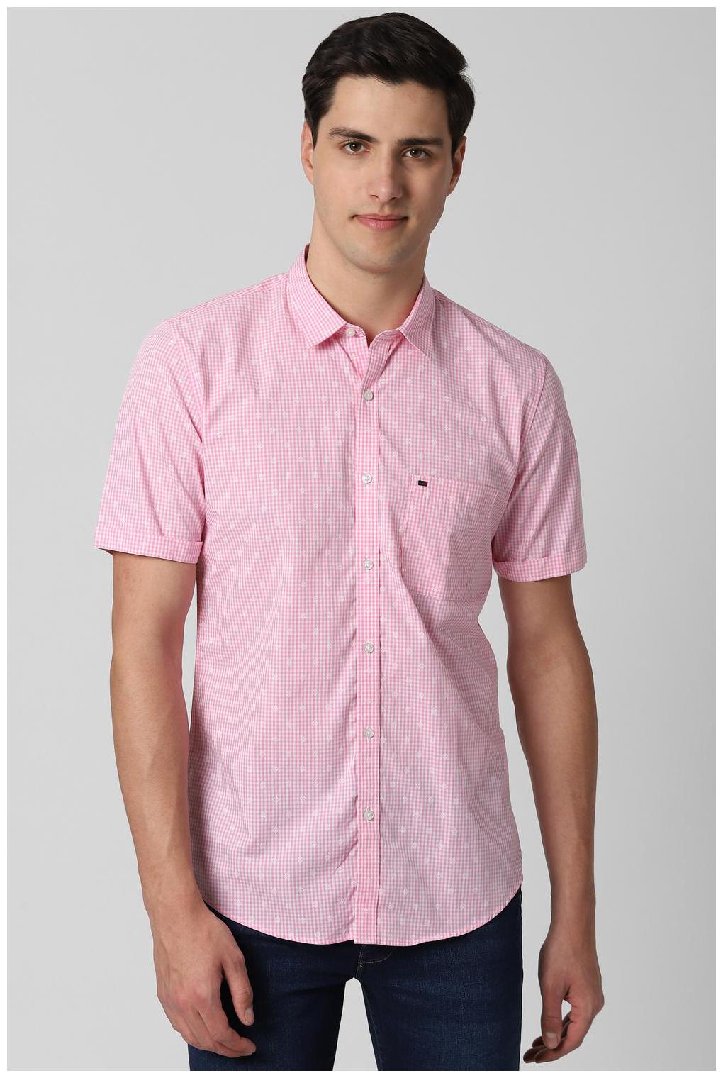 

Peter England Men Pink Printed Slim Fit Casual Shirt