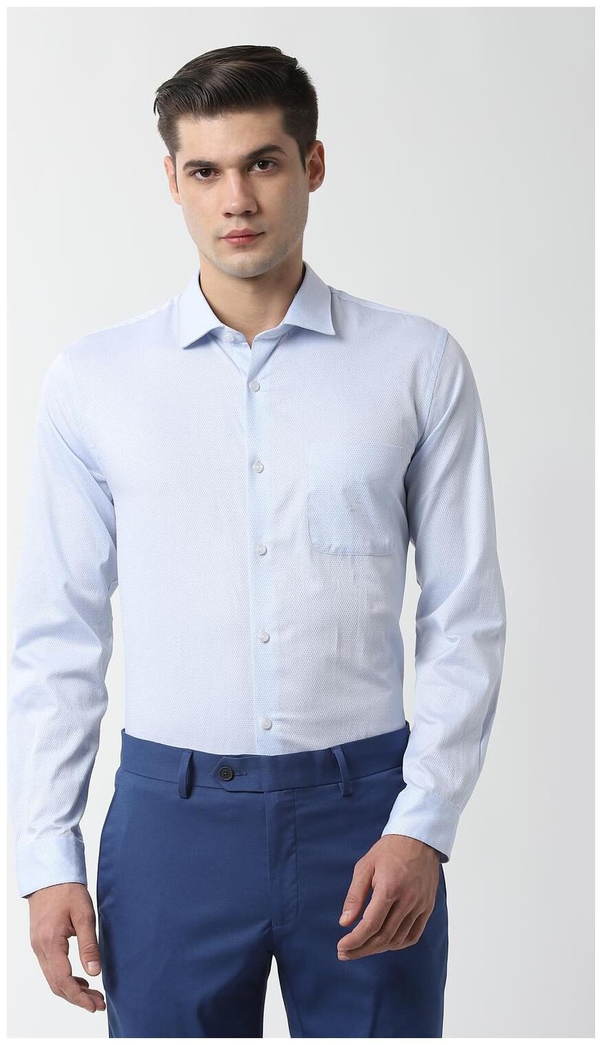 

Peter England Men Slim fit Formal Shirt - Blue