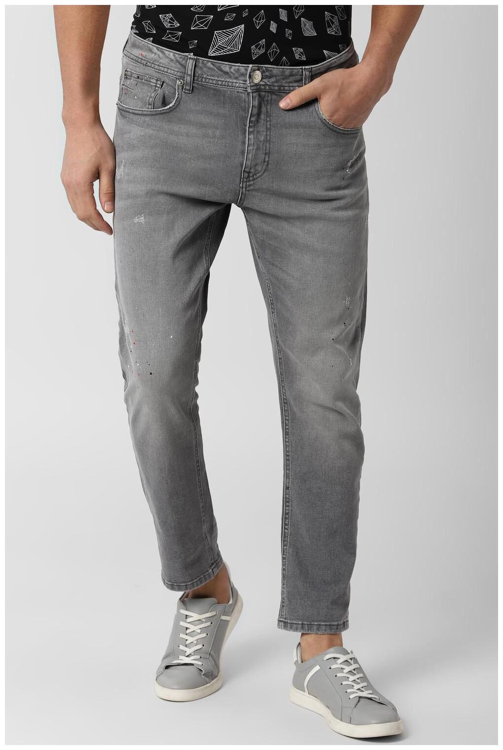 

Peter England Men Grey Slim Fit Jeans
