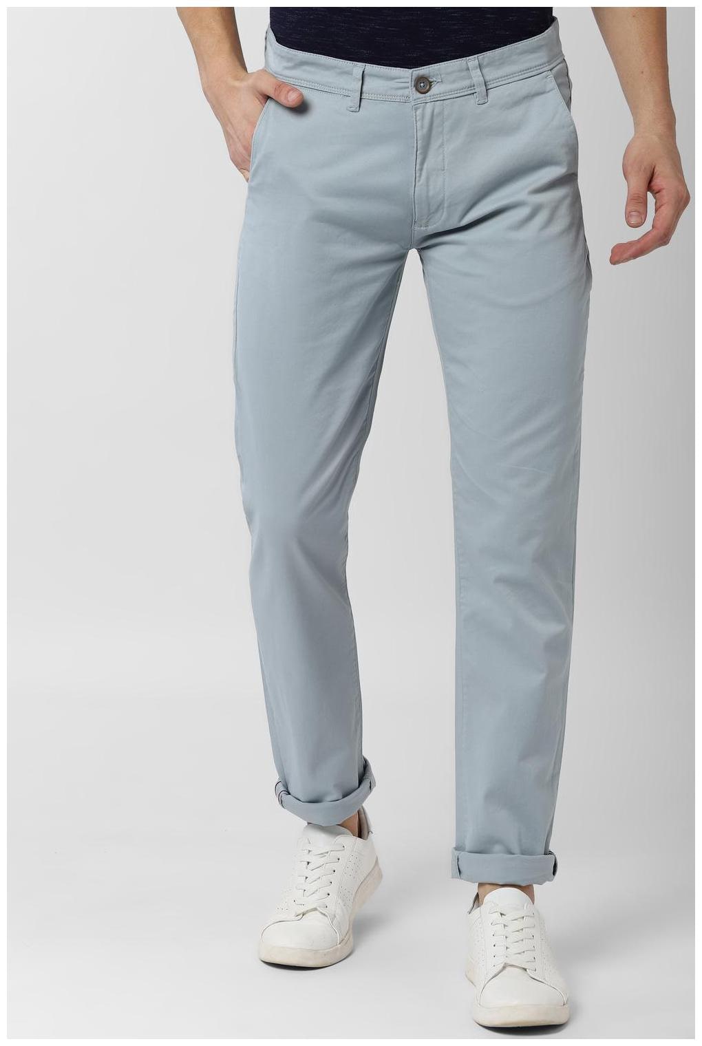 

Peter England Men Green Solid Slim fit Regular trousers