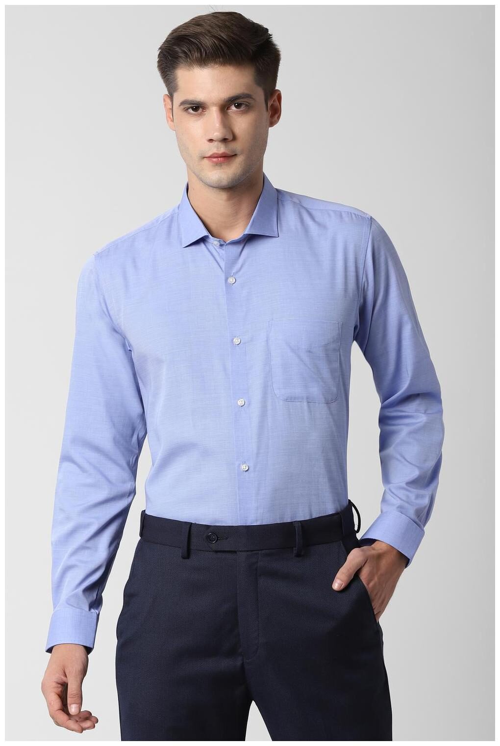 

Peter England Men Regular fit Formal Shirt - Blue