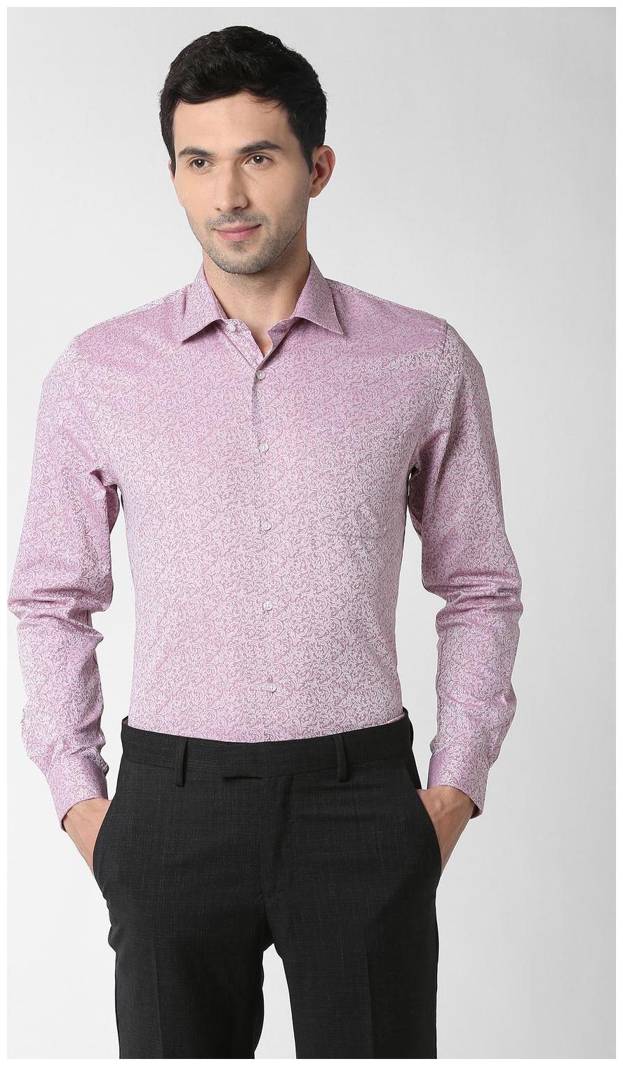 

Peter England Men Slim fit Formal Shirt - Pink