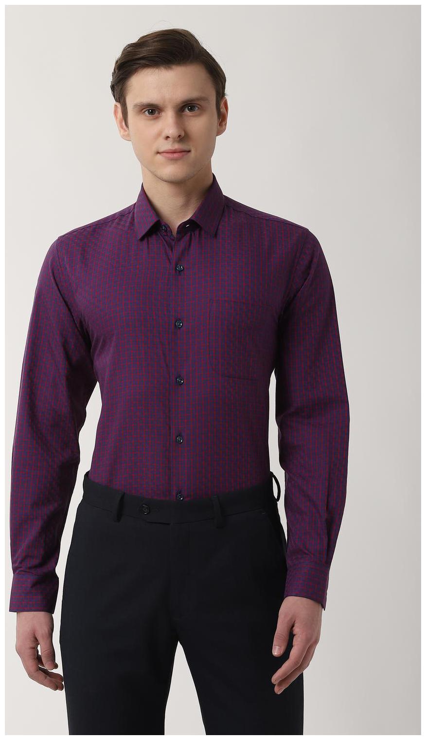 

Peter England Men Slim fit Formal Shirt - Purple