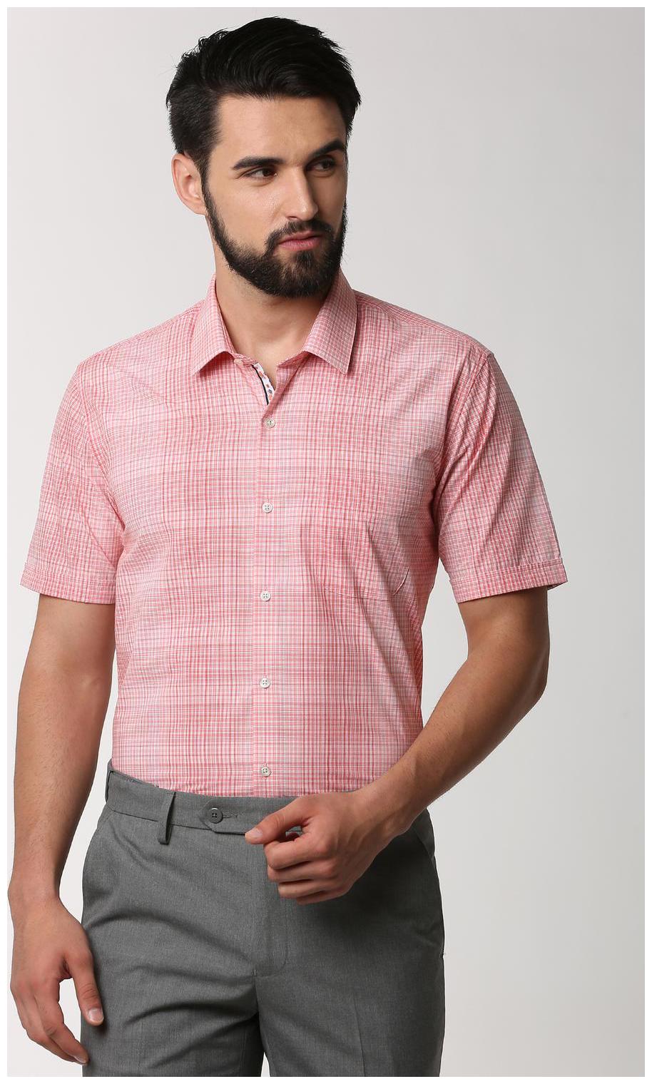 

Peter England Men Regular fit Formal Shirt - Red