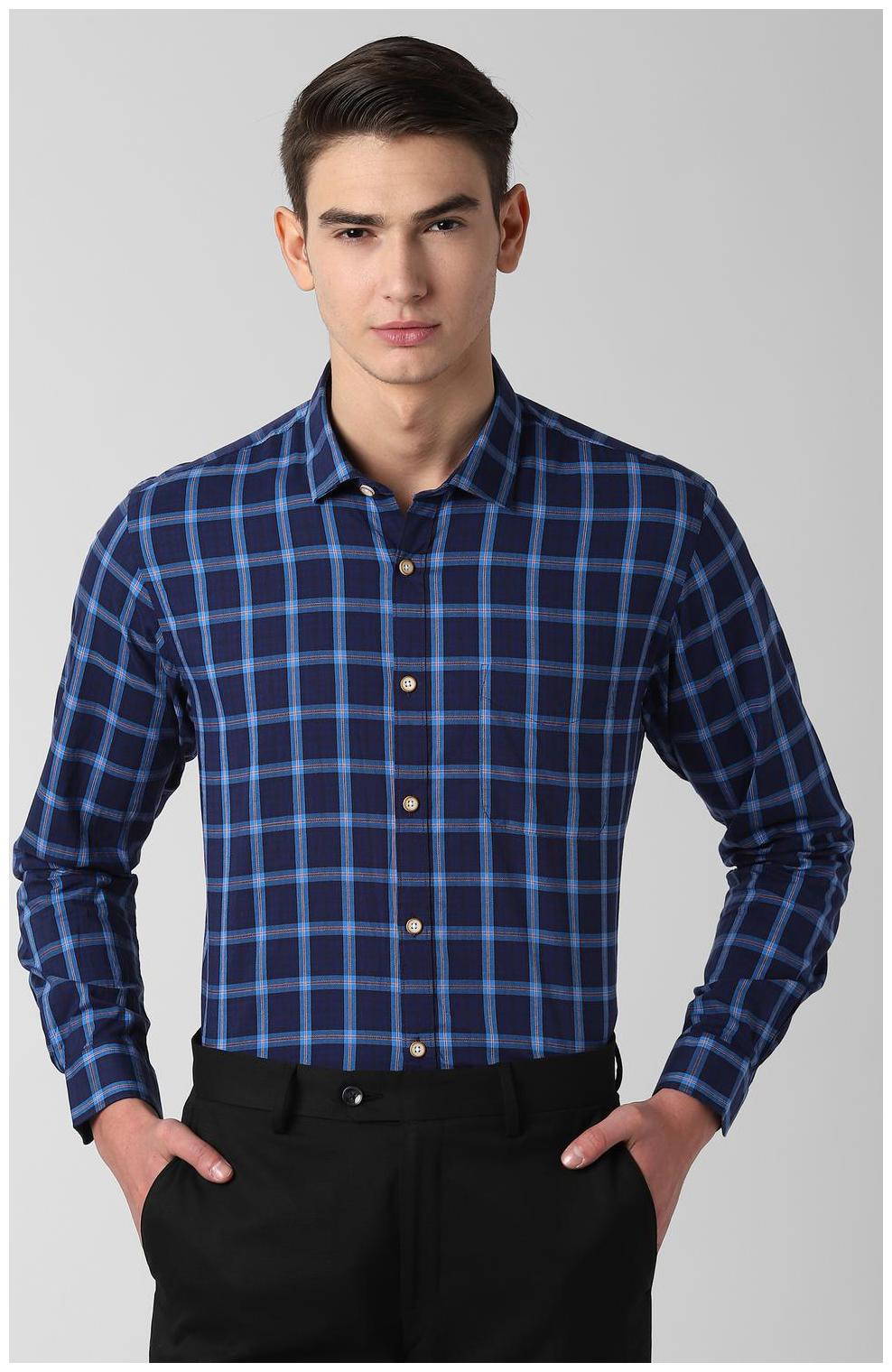 

Peter England Men Regular fit Formal Shirt - Blue