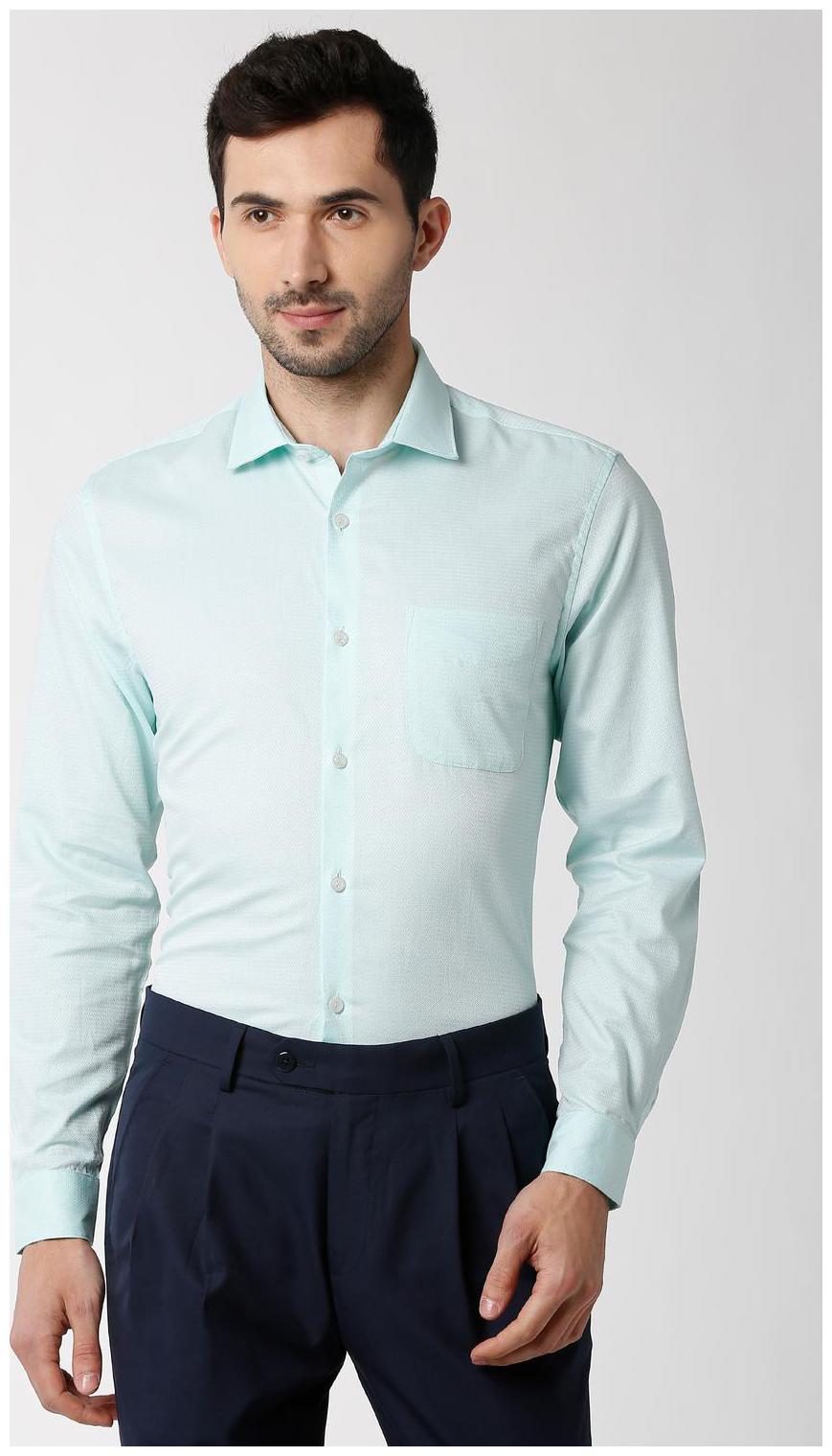 

Peter England Men Slim fit Formal Shirt - Blue