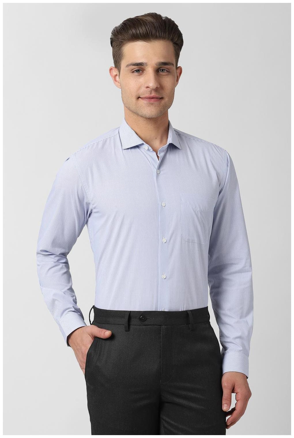 

Peter England Men Regular fit Formal Shirt - Blue