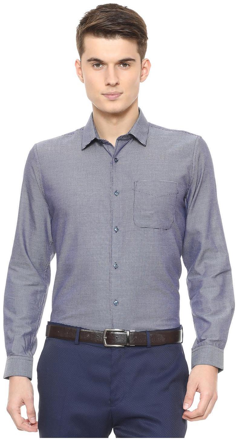 

Peter England Men Super slim fit Formal Shirt - Blue