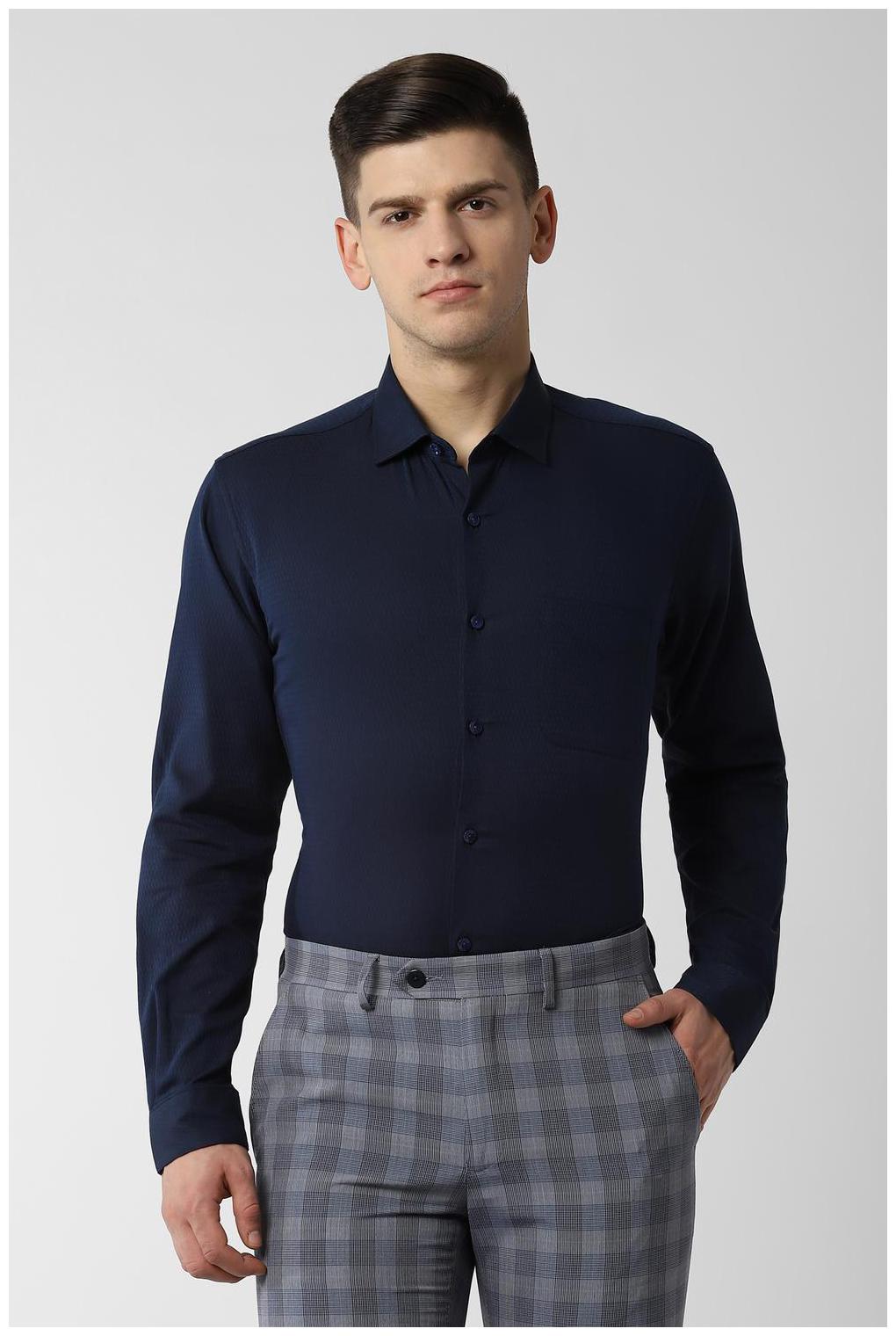 

Peter England Men Regular fit Formal Shirt - Blue