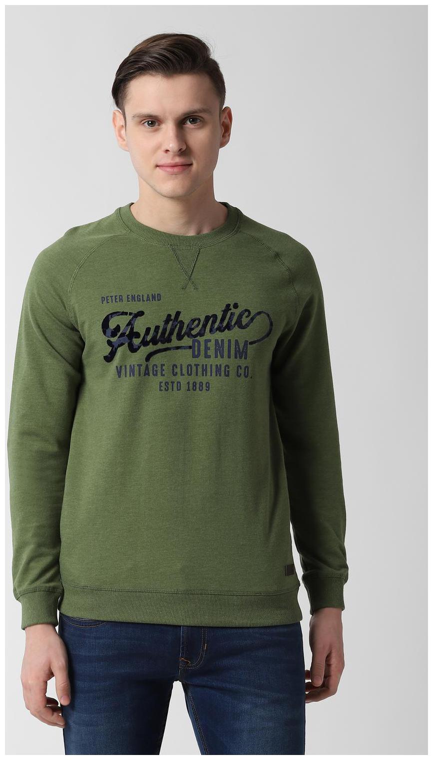 

Peter England Men Green Round neck Sweatshirt