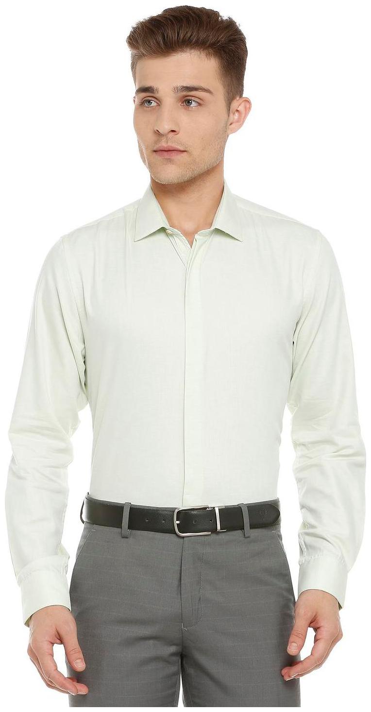 

Peter England Men Slim fit Formal Shirt - Green