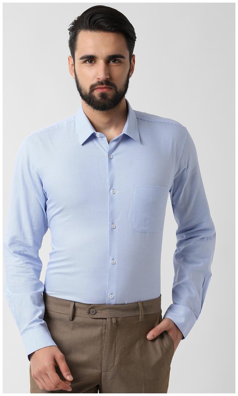 

Peter England Men Regular fit Formal Shirt - Blue