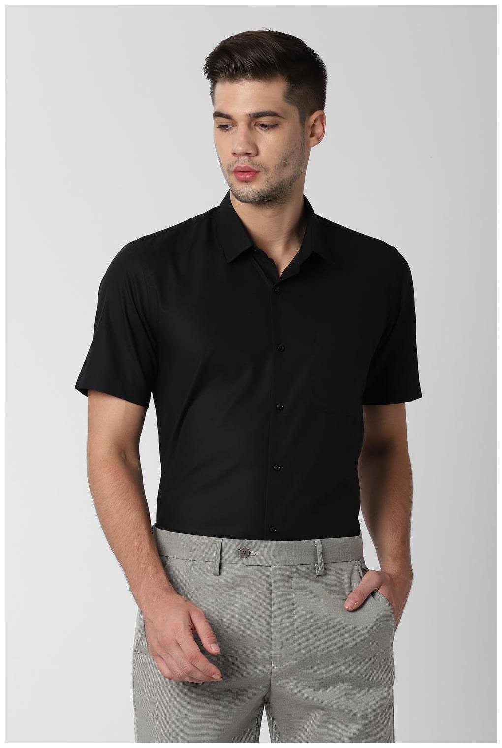 

Peter England Men Slim fit Formal Shirt - Black
