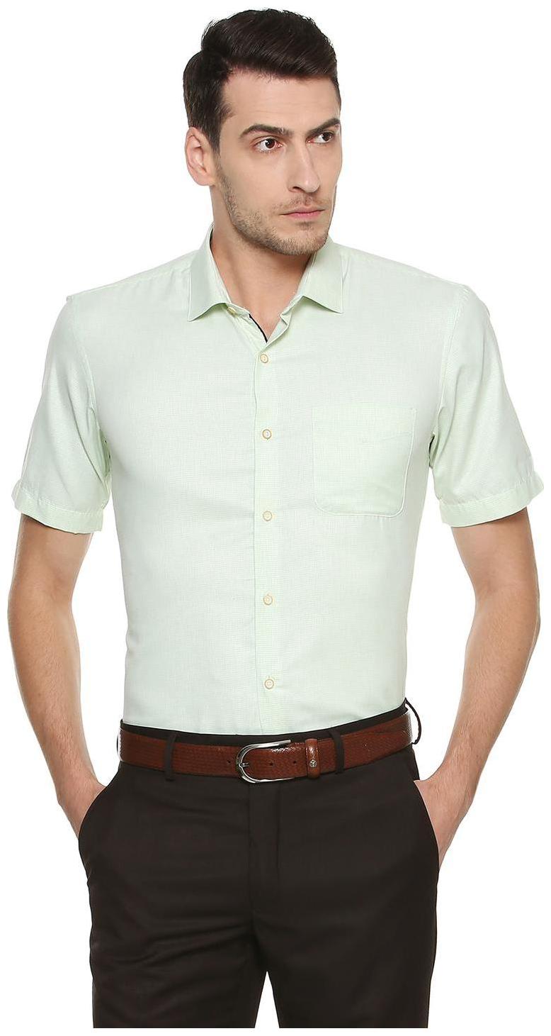 

Peter England Men Regular fit Formal Shirt - Green