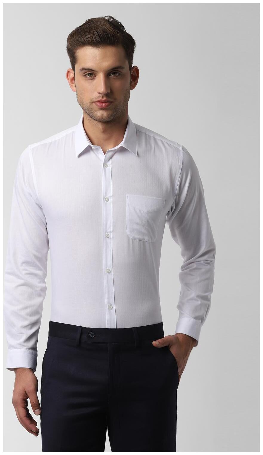 

Peter England Men Slim fit Formal Shirt - White