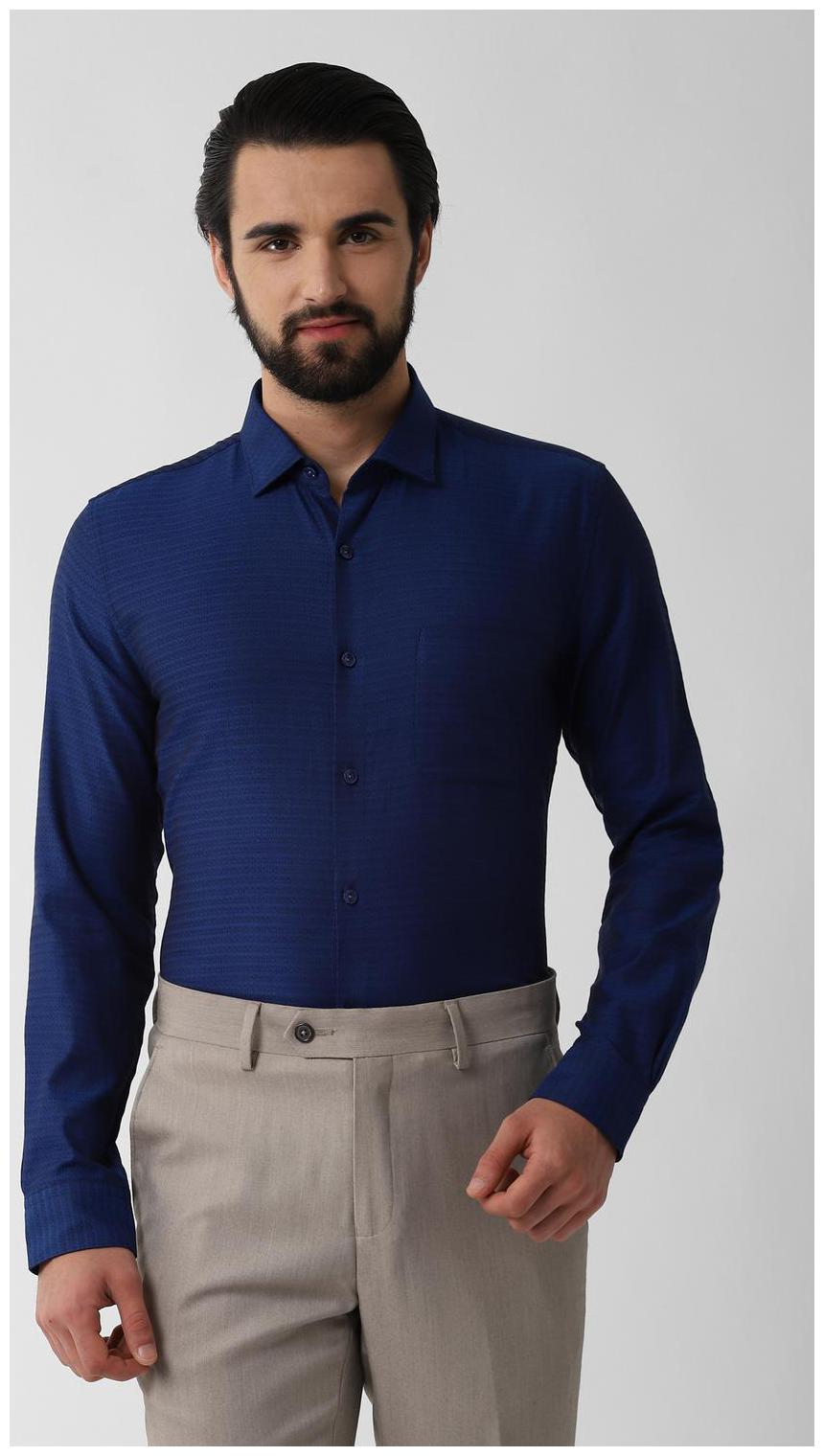 

Peter England Men Slim fit Formal Shirt - Blue