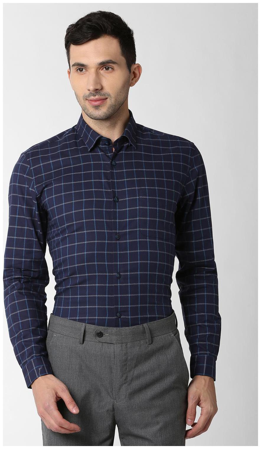 

Peter England Men Slim fit Formal Shirt - Blue