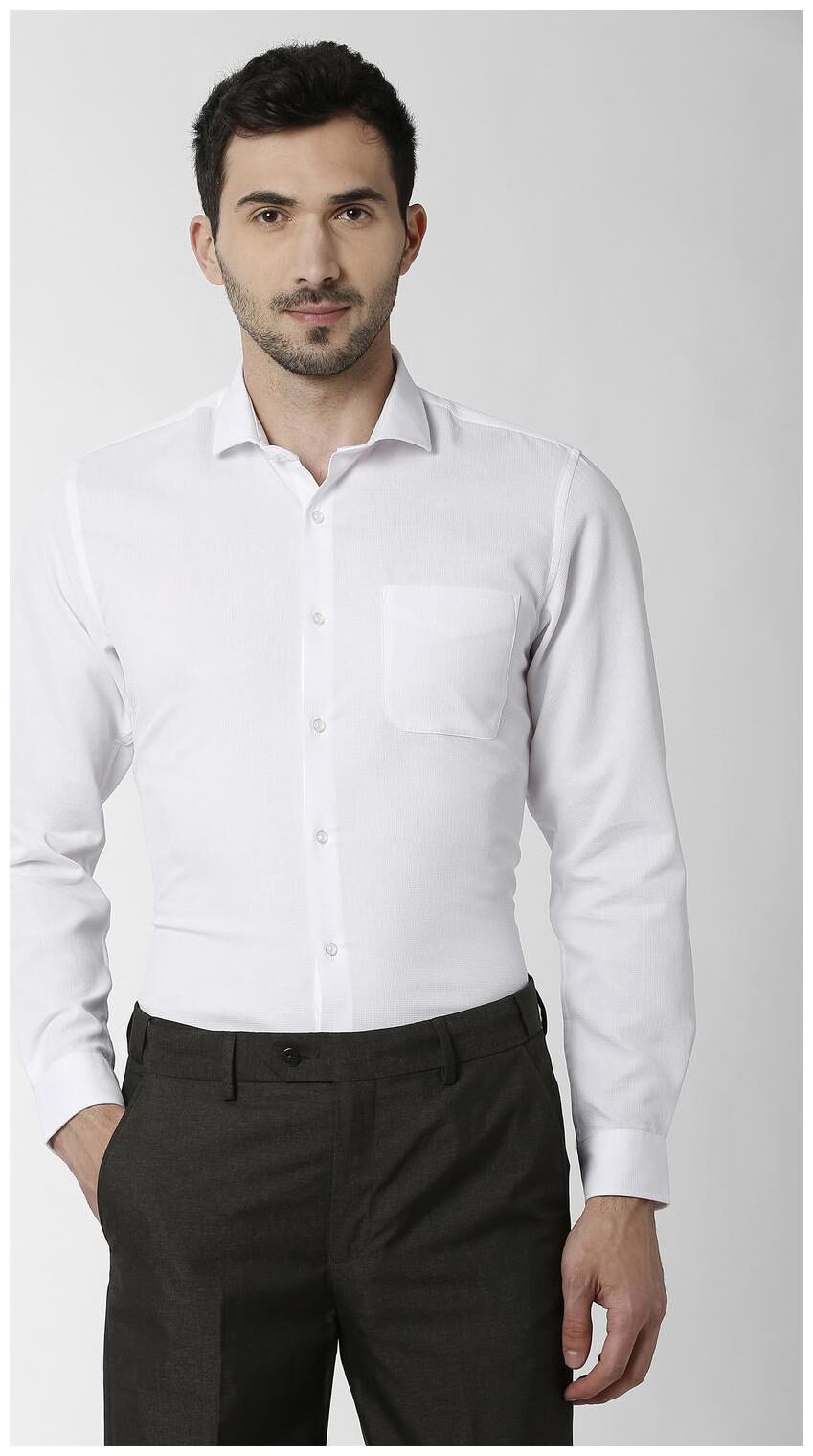 

Peter England Men Slim fit Formal Shirt - White