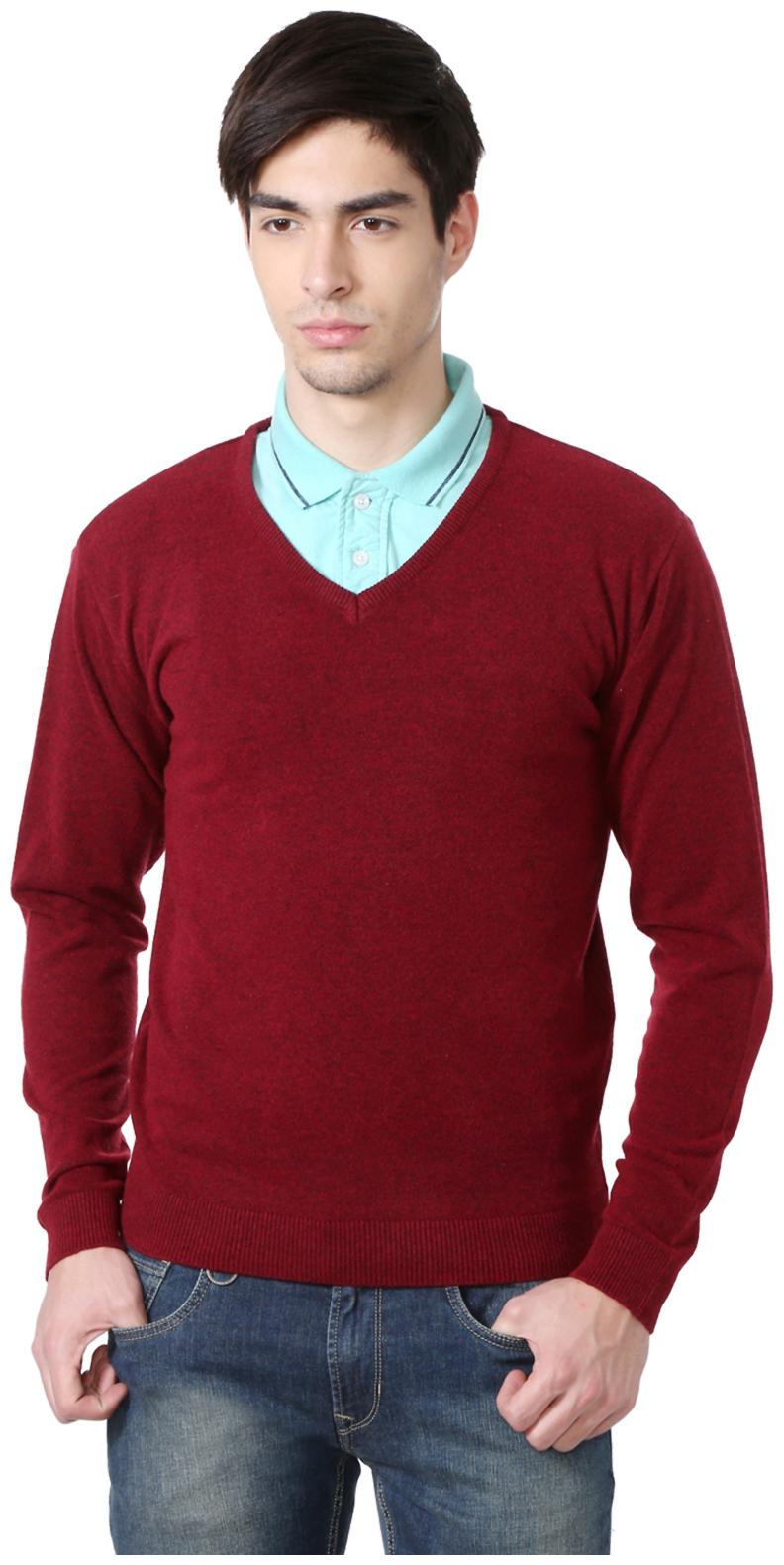 

Peter England Wool Regular Maroon Sweaters