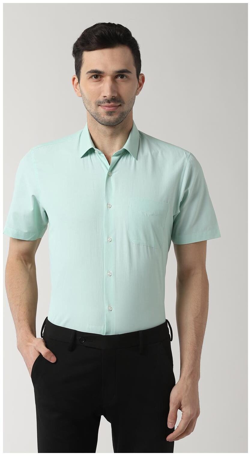 

Peter England Men Regular fit Formal Shirt - Green