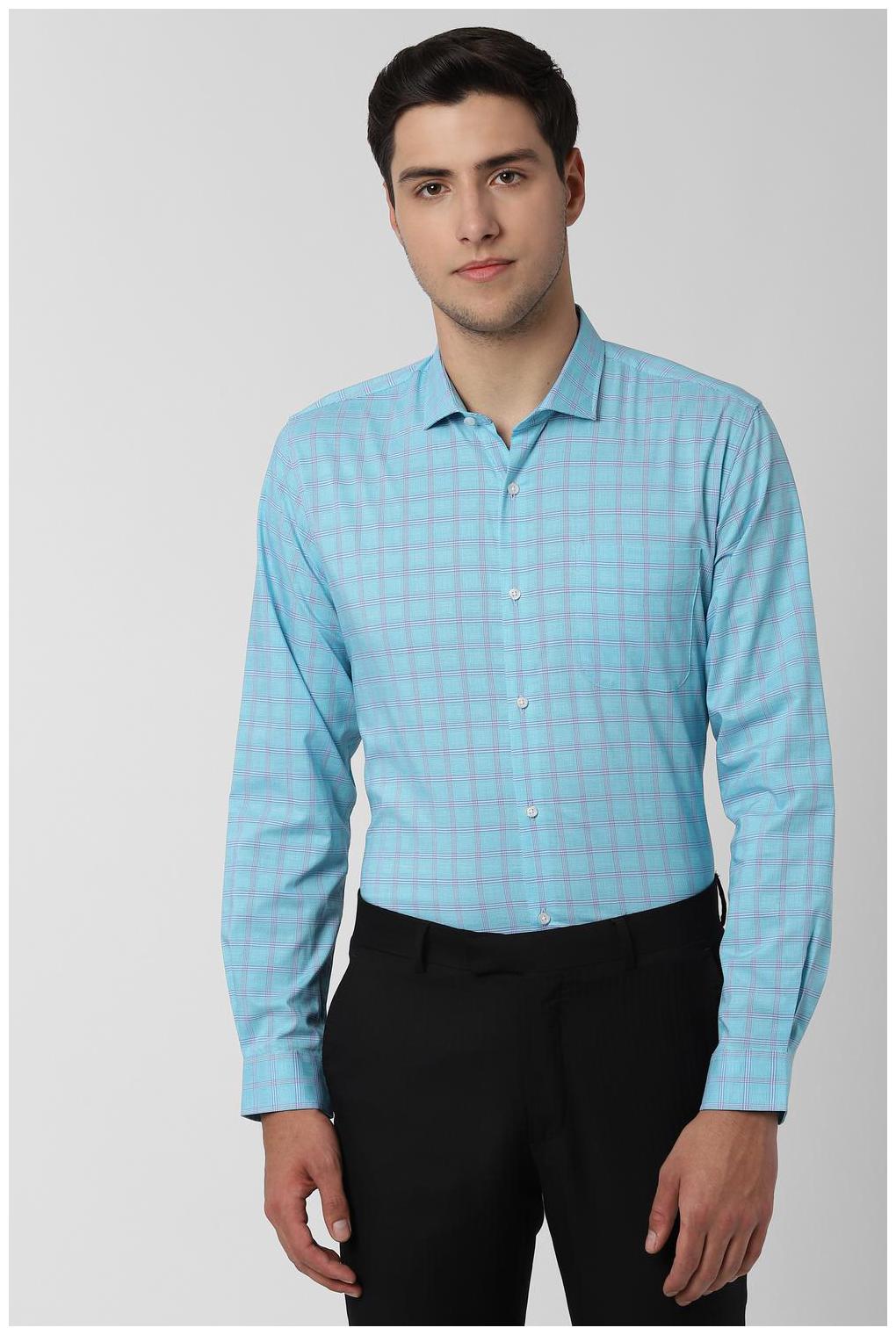 

Peter England Men Slim fit Formal Shirt - Blue