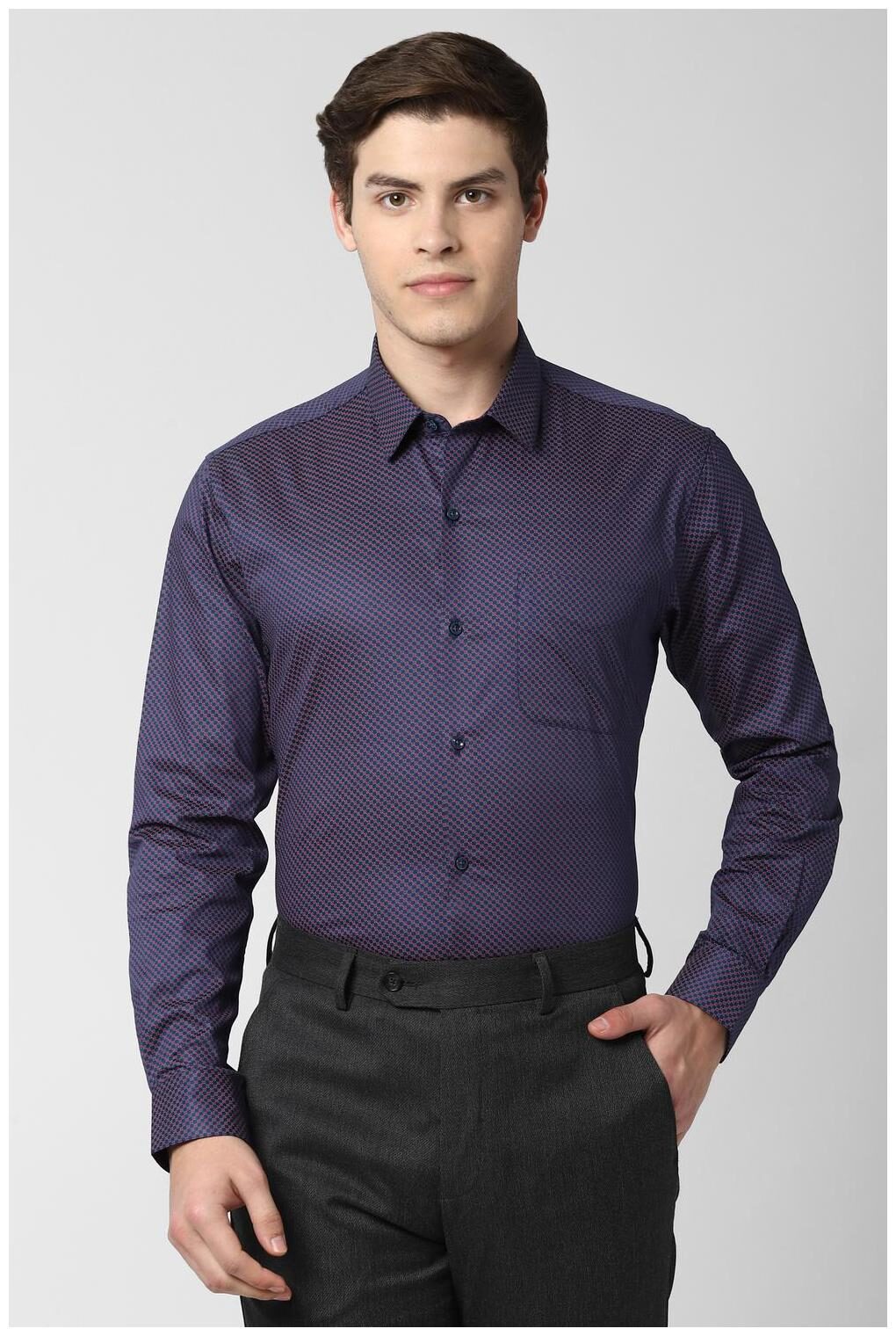 

Peter England Men Regular fit Formal Shirt - Blue