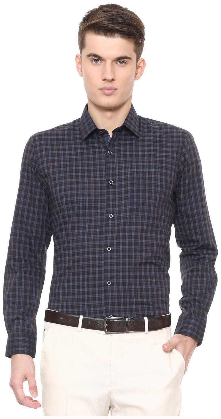 

Peter England Men Slim fit Formal Shirt - Black