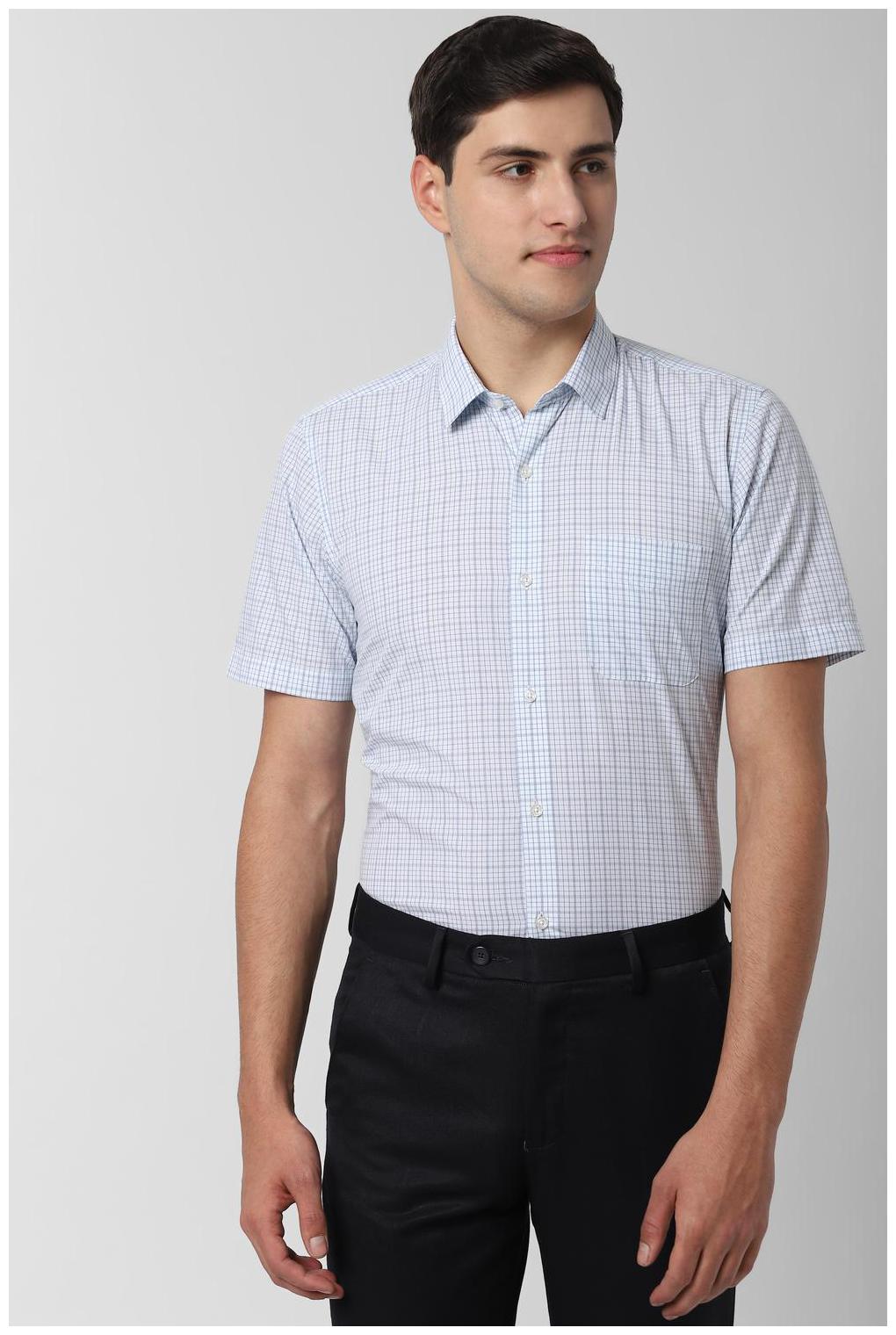 

Peter England Men Slim fit Formal Shirt - Blue