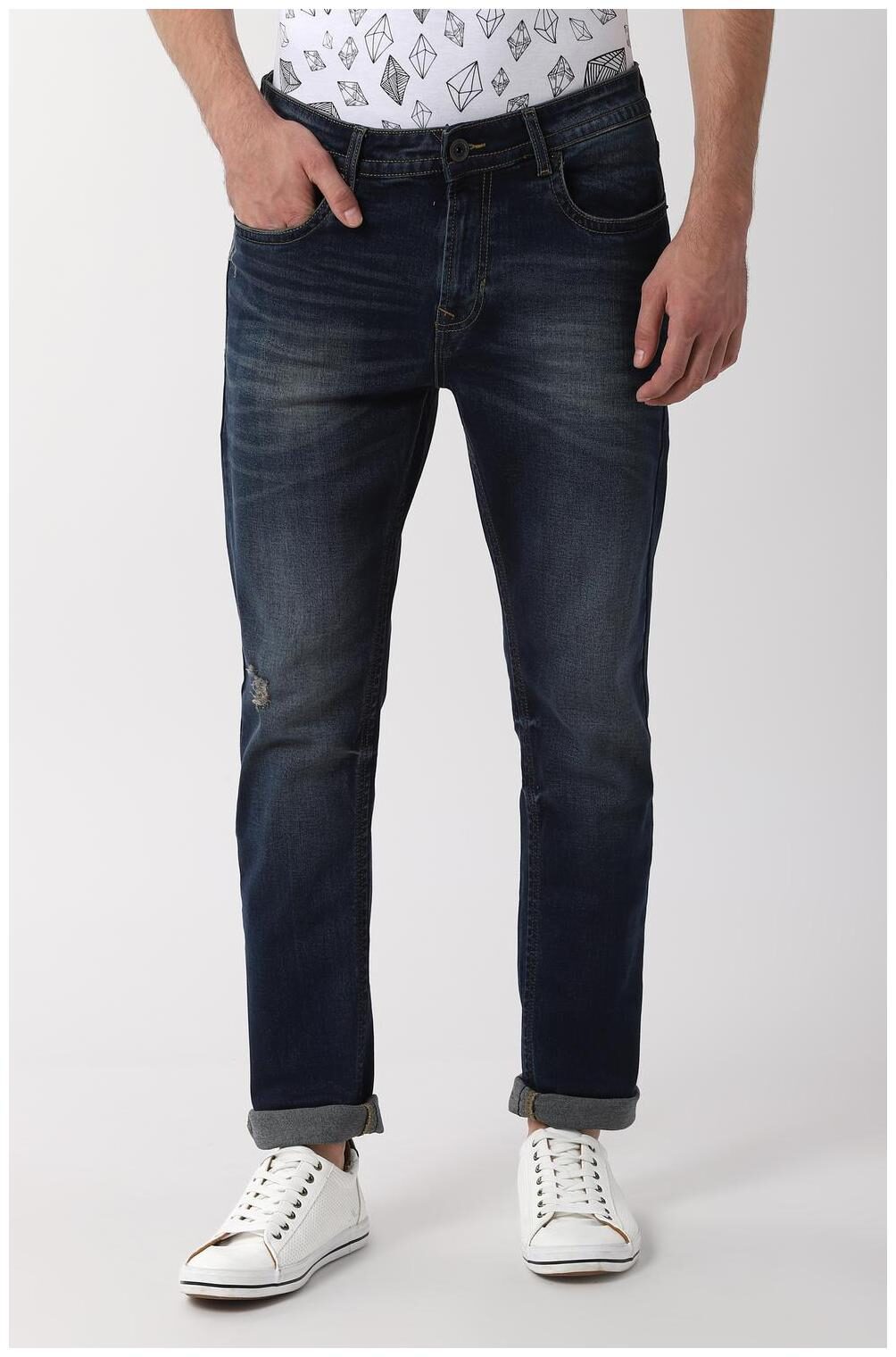 

Peter England Men Navy Blue Slim Fit Jeans