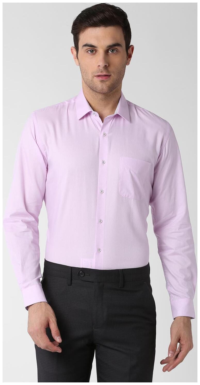 

Peter England Men Slim fit Formal Shirt - Pink
