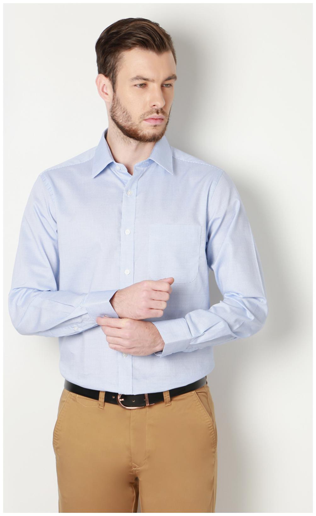 

Peter England Men Regular fit Formal Shirt - Blue