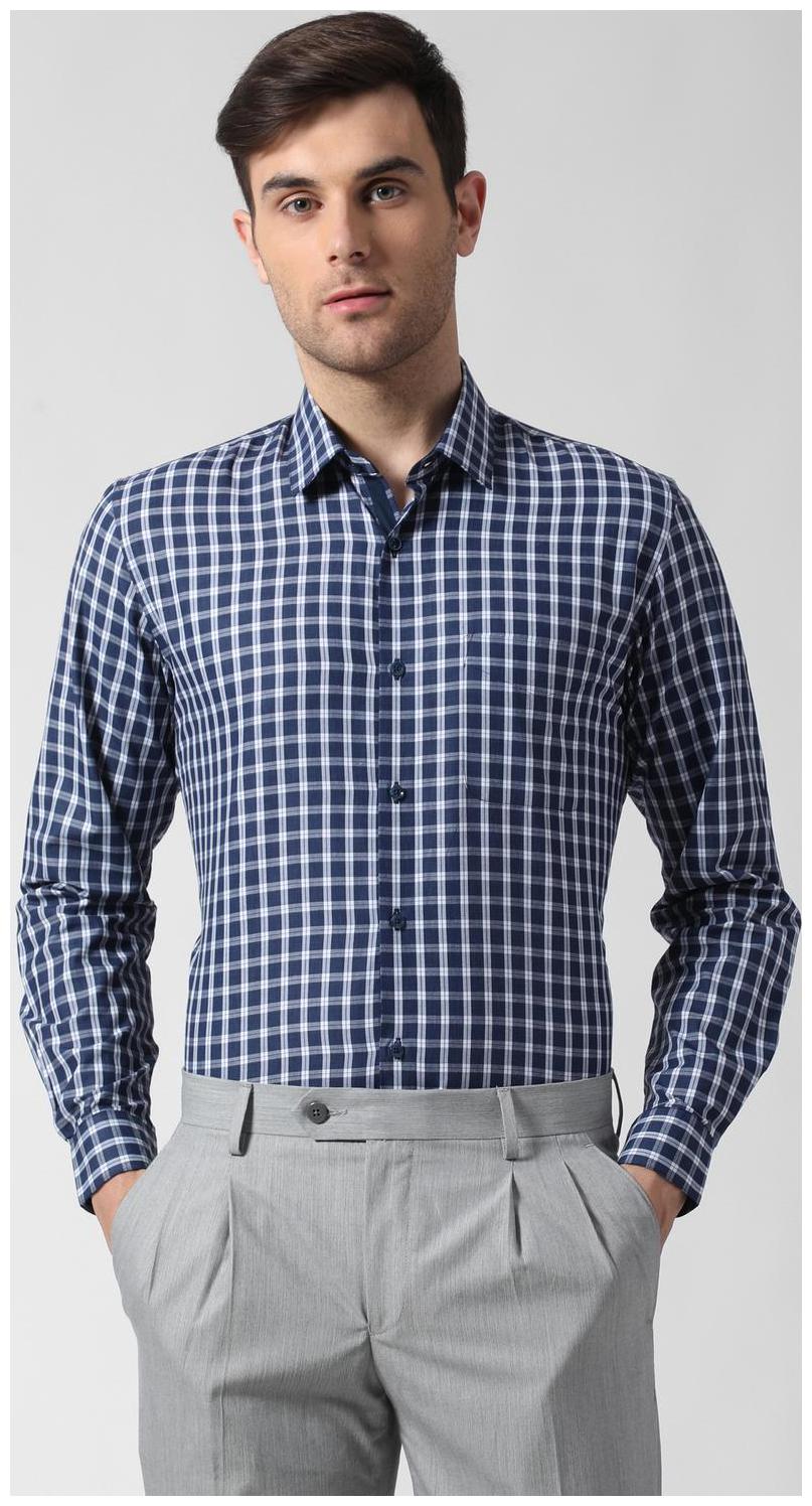

Peter England Men Slim fit Formal Shirt - Blue
