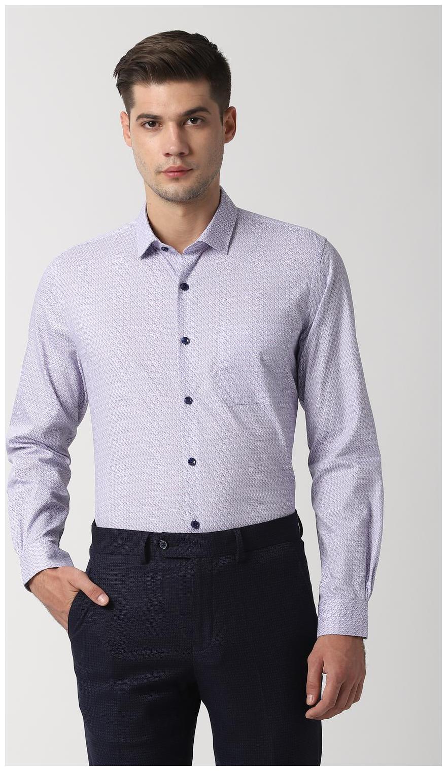 

Peter England Men Slim fit Formal Shirt - Blue
